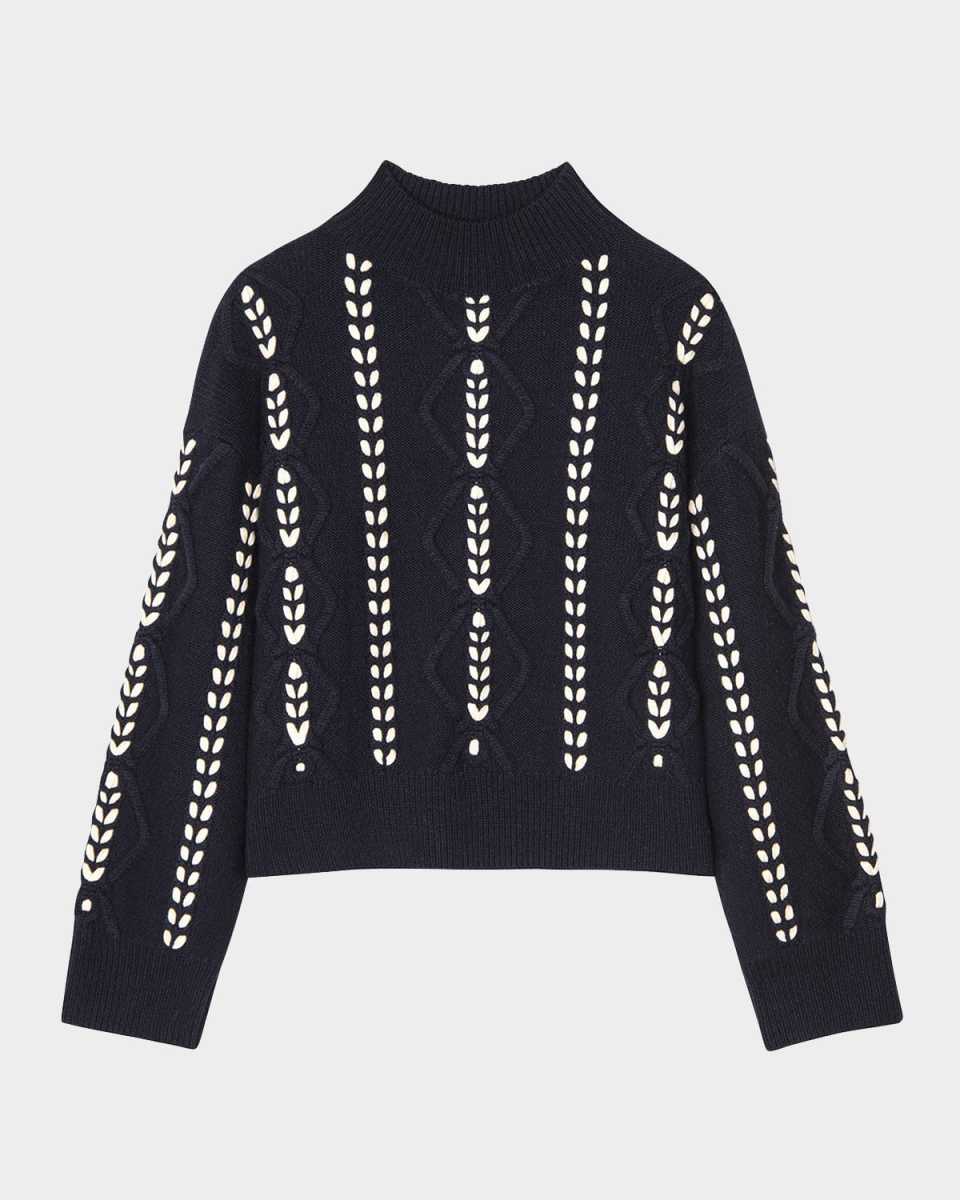 Tori Ribbed Wool-Blend Sweater